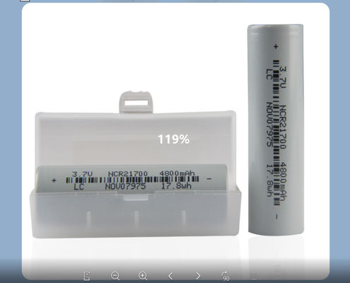 μπαταρία 21700 ιονική μπαταρία 4800mah φακών 21*70mm επαναφορτιζόμενη λι 3,7 Β
