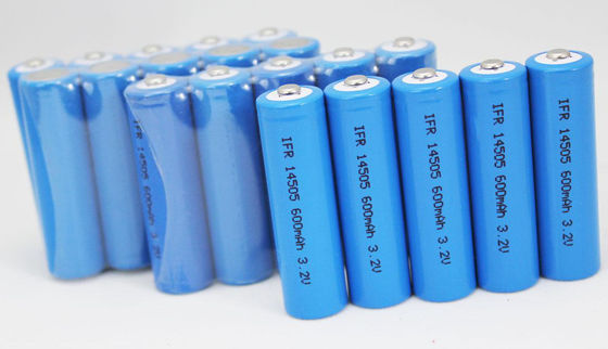 14500 μπαταρία λίθιου LiFePO4 3.2V600mah
