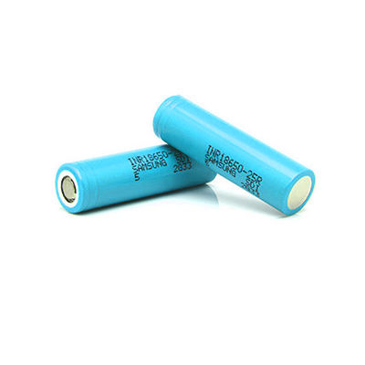 Ηλεκτρικά ποδήλατα 3.7V 2500mAh 20A 25R 18650 ιονική μπαταρία 0.05kg λίθιου