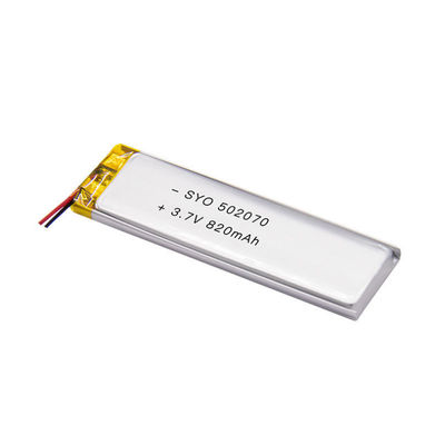 Βαθύς κύκλος 602749 820mAh ιονική πολυμερής μπαταρία λίθιου 3,7 βολτ