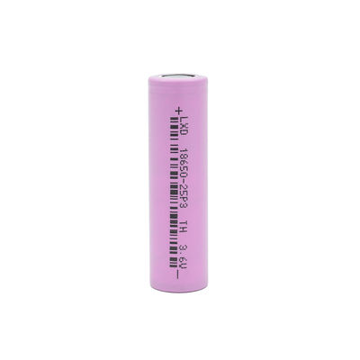 3C ανώτατο 3.6v 2500mah 18650 κυλινδρικά κύτταρα λίθιου μπαταριών λίθιου ιονικά